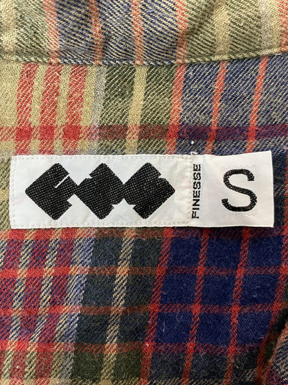 【中古品】【メンズ】 FINESSE フィネス CHECK SHIRT チェック シャツ メンズ 長袖シャツ トップス 142-261016-em-23-min サイズ：S カラー：マルチカラー 万代Net店
