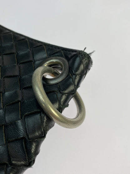 【現状渡し品】【レディース】 BOTTEGA VENETA ボッテガヴェネタ イントレチャート ショルダーバッグ レザー 編み込み 斜めがけ 鞄 カバン 180-261025-em-16-min カラー：ブラック 万代Net店