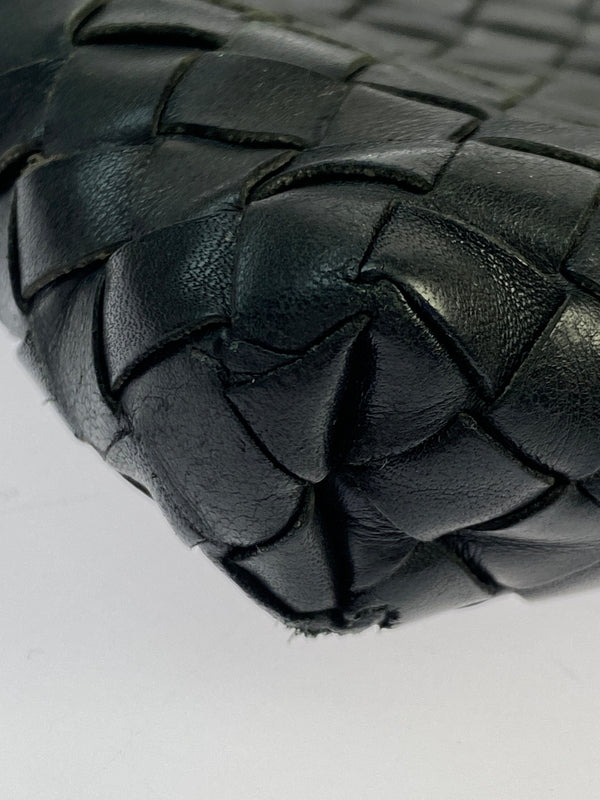 【現状渡し品】【レディース】 BOTTEGA VENETA ボッテガヴェネタ イントレチャート ショルダーバッグ レザー 編み込み 斜めがけ 鞄 カバン 180-261025-em-16-min カラー：ブラック 万代Net店
