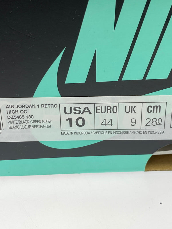 【中古美品】【メンズ】 NIKE ナイキ AIR JORDAN 1 RETRO HIGH OG "GREEN GLOW" DZ5485-130 エアジョーダン ワン レトロ ハイ オージー グリーン グロー 靴 160-261017-KS-30-min サイズ：28cm US10 カラー：グリーン/ブラック/ホワイト 万代Net店