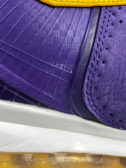 【中古品】【メンズ】 NIKE ナイキ LEBRON 8 QS LAKERS DC8380-500 レブロン8 レイカーズ スニーカー メンズ シューズ 靴 160-261018-em-02-min サイズ：27.5cm カラー：コートパープル / ユニバーシティゴールド 万代Net店
