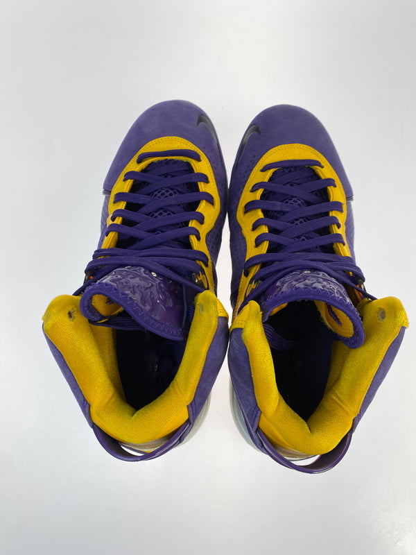 【中古品】【メンズ】 NIKE ナイキ LEBRON 8 QS LAKERS DC8380-500 レブロン8 レイカーズ スニーカー メンズ シューズ 靴 160-261018-em-02-min サイズ：27.5cm カラー：コートパープル / ユニバーシティゴールド 万代Net店