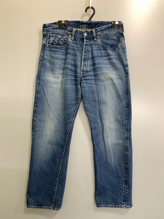 【中古品】【メンズ】 WAREHOUSE ウエアハウス 2ND-HAND 1101 STRAIGHT JEANS セコハン ストレートジーンズ デニムパンツ ボトムス 156-261020-yn-10-min サイズ：36 カラー：インディゴ 万代Net店