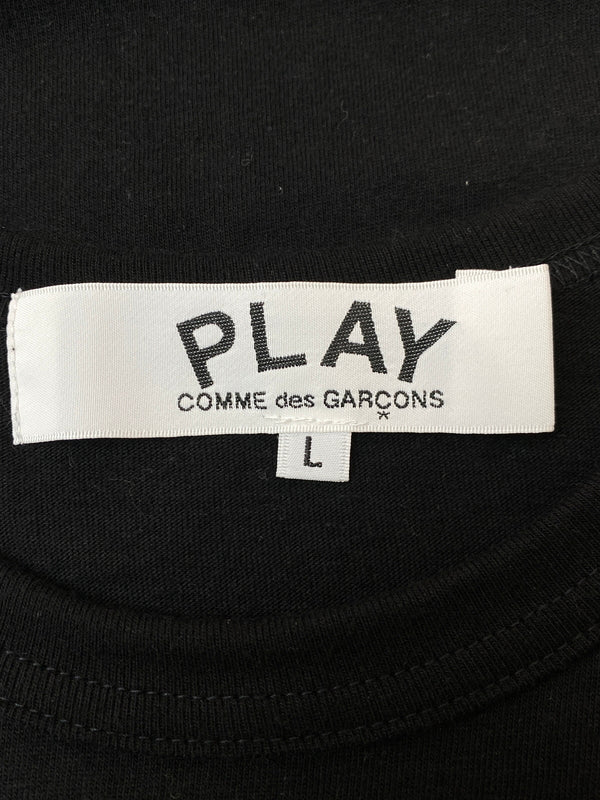 【中古品】【メンズ】 PLAY COMME DES GARCONS プレイコムデギャルソン ダブルハートパッチTシャツ AX-T226 ショートスリーブ メンズ トップス 半袖 140-261020-em-51-min サイズ：L カラー：ブラック 万代Net店
