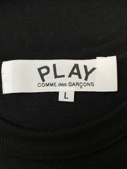 【中古品】【メンズ】 PLAY COMME DES GARCONS プレイコムデギャルソン ダブルハートパッチTシャツ AX-T226 ショートスリーブ メンズ トップス 半袖 140-261020-em-51-min サイズ：L カラー：ブラック 万代Net店