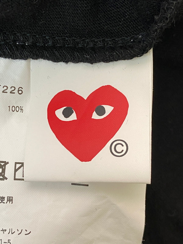 【中古品】【メンズ】 PLAY COMME DES GARCONS プレイコムデギャルソン ダブルハートパッチTシャツ AX-T226 ショートスリーブ メンズ トップス 半袖 140-261020-em-51-min サイズ：L カラー：ブラック 万代Net店