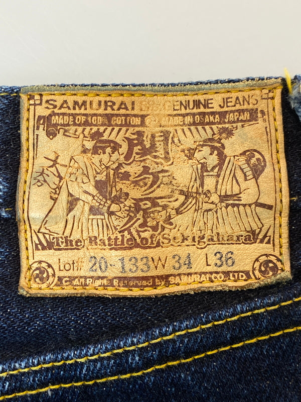 【中古品】【メンズ】 SAMURAI JEANS サムライジーンズ S3000VX 24OZ 関ケ原 DENIM PANTS デニムパンツ メンズ ボトムス ジーンズ ジーパン 156-261015-em-04-min サイズ：Ｗ34/L36 カラー：インディゴ 万代Net店