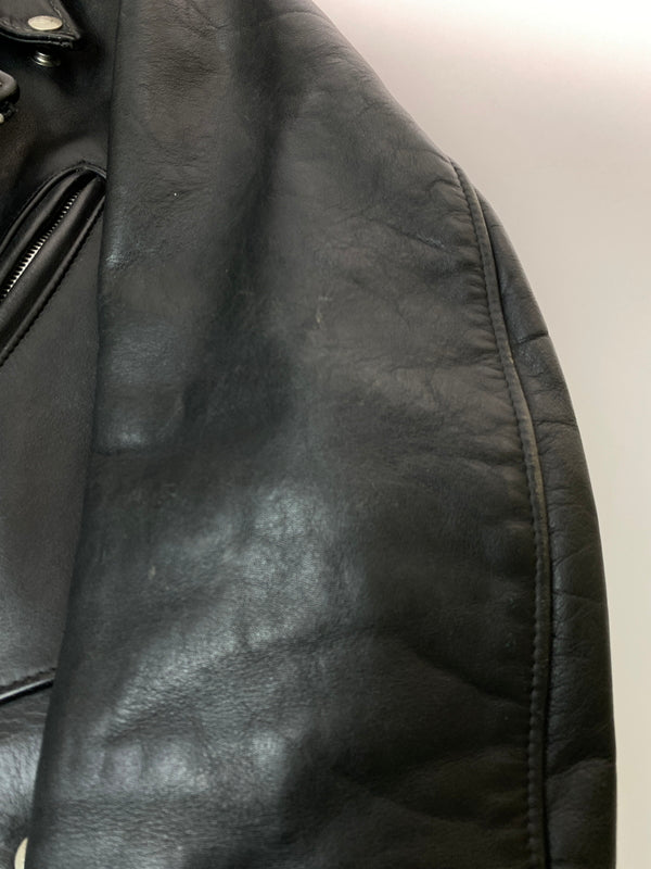 【中古品】【メンズ】 SCHOTT PERFECT ショット パーフェクト 618 DOUBLE RIDERS JACKET ダブル ライダース ジャケット レザー 革ジャン メンズ アウター バイク 145-261020-em-54-min サイズ：38 カラー：ブラック 万代Net店