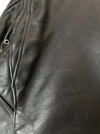 【中古品】【メンズ】 SCHOTT PERFECT ショット パーフェクト 618 DOUBLE RIDERS JACKET ダブル ライダース ジャケット レザー 革ジャン メンズ アウター バイク 145-261020-em-54-min サイズ：38 カラー：ブラック 万代Net店