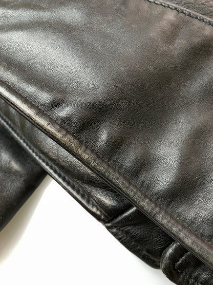 【中古品】【メンズ】 SCHOTT PERFECT ショット パーフェクト 618 DOUBLE RIDERS JACKET ダブル ライダース ジャケット レザー 革ジャン メンズ アウター バイク 145-261020-em-54-min サイズ：38 カラー：ブラック 万代Net店