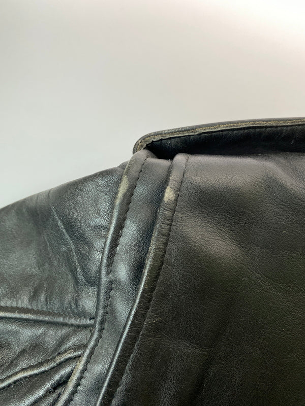 【中古品】【メンズ】 SCHOTT PERFECT ショット パーフェクト 618 DOUBLE RIDERS JACKET ダブル ライダース ジャケット レザー 革ジャン メンズ アウター バイク 145-261020-em-54-min サイズ：38 カラー：ブラック 万代Net店