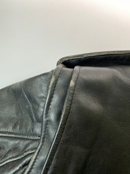 【中古品】【メンズ】 SCHOTT PERFECT ショット パーフェクト 618 DOUBLE RIDERS JACKET ダブル ライダース ジャケット レザー 革ジャン メンズ アウター バイク 145-261020-em-54-min サイズ：38 カラー：ブラック 万代Net店