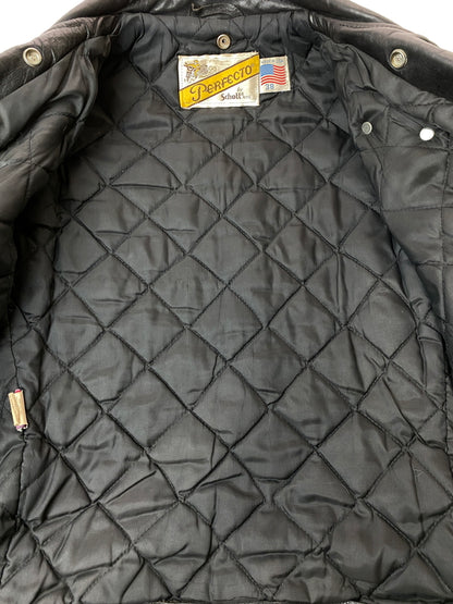【中古品】【メンズ】 SCHOTT PERFECT ショット パーフェクト 618 DOUBLE RIDERS JACKET ダブル ライダース ジャケット レザー 革ジャン メンズ アウター バイク 145-261020-em-54-min サイズ：38 カラー：ブラック 万代Net店