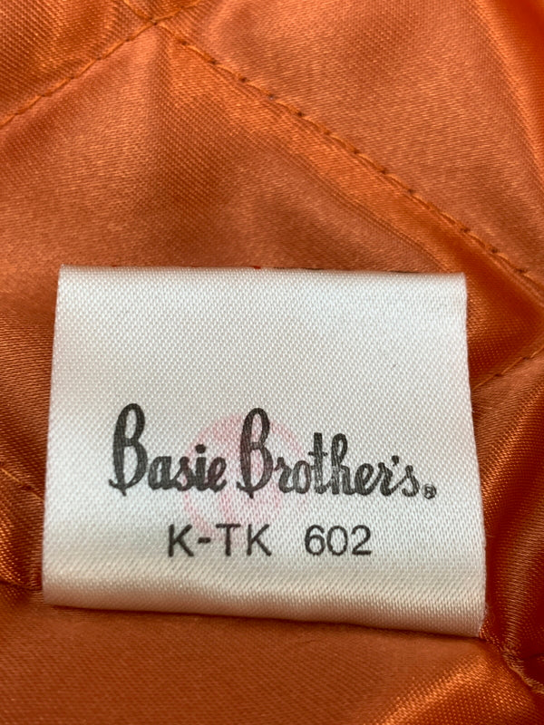 【ジャンク品】【メンズ】 BASIE BROTHERS ベイシー・ブラザーズ スタジャン スタジアムジャンパー アワードジャケット アウター ヴィンテージ 146-261022-em-09-min サイズ：L カラー：レッド/ゴールド 万代Net店