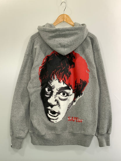 【中古品】【メンズ】 SAPEUR サプール MASATOSHI HAMADA HOODIE RED 浜田雅功 フーディー メンズ パーカー スウェット 142-261016-em-56-min サイズ：Ｌ カラー：グレー（レッド） 万代Net店