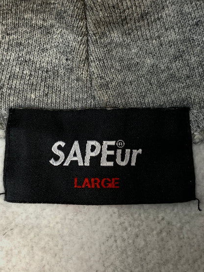 【中古品】【メンズ】 SAPEUR サプール MASATOSHI HAMADA HOODIE RED 浜田雅功 フーディー メンズ パーカー スウェット 142-261016-em-56-min サイズ：Ｌ カラー：グレー（レッド） 万代Net店