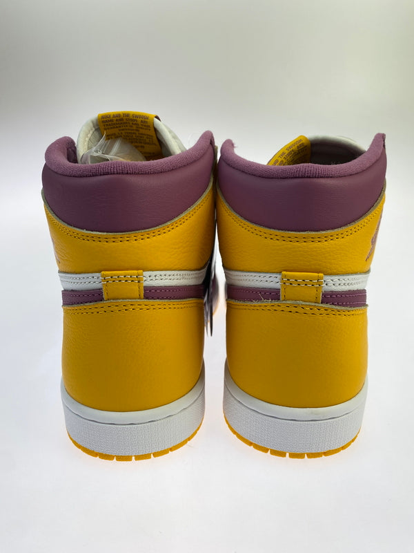 【中古美品】【メンズ】 NIKE ナイキ AIR JORDAN 1 HIGH OG "BROTHERHOOD" 555088-706 エアジョーダン ワン ハイ オージー ブラザーフッド 靴 シューズ スニーカー 160-261017-KS-25-min サイズ：28cm US10 カラー：イエロー/パープル/ホワイト 万代Net店