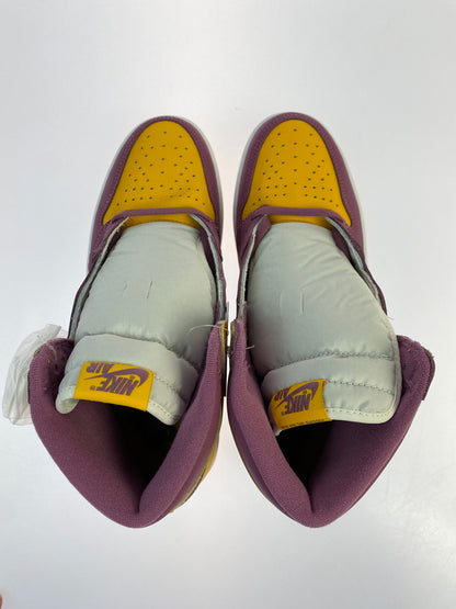 【中古美品】【メンズ】 NIKE ナイキ AIR JORDAN 1 HIGH OG "BROTHERHOOD" 555088-706 エアジョーダン ワン ハイ オージー ブラザーフッド 靴 シューズ スニーカー 160-261017-KS-25-min サイズ：28cm US10 カラー：イエロー/パープル/ホワイト 万代Net店