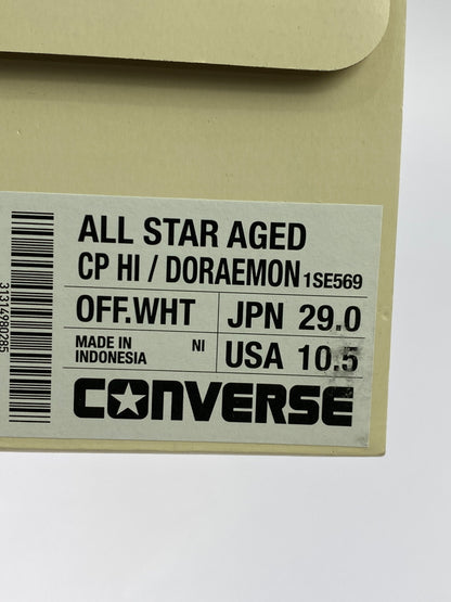 【中古品】【メンズ】 CONVERSE コンバース × ドラえもん ALLSTAR AGED CP HI 1SE569 オールスター エイジド ハイカット スニーカー コラボ アニメ メンズ シューズ 163-261018-em-39-min サイズ：29.0cm カラー：オフホワイト 万代Net店