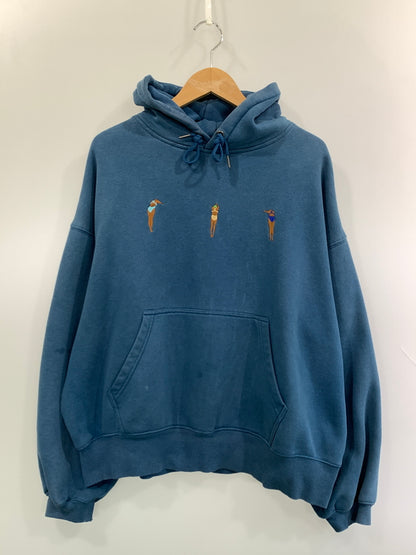 【現状渡し品】【メンズ】 TIGHTBOOTH タイトブース PULLOVER HOODIE プルオーバー フーディ メンズ パーカー トップス スウェット 刺繍 142-261022-em-07-min サイズ：M カラー：ターコイズブルー 万代Net店