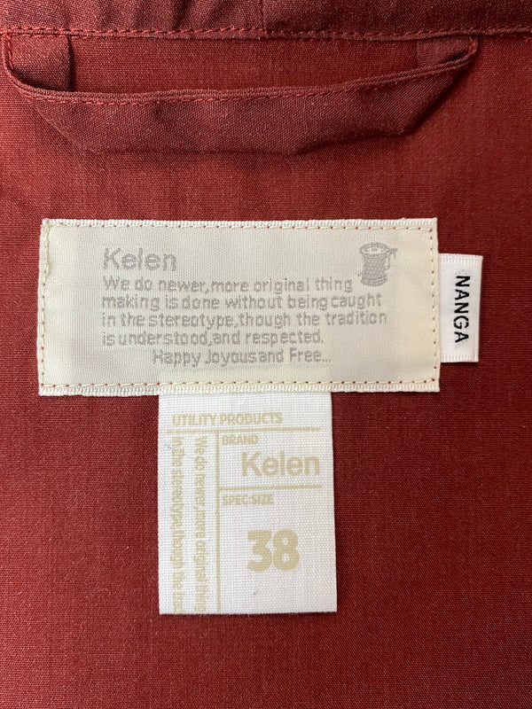 【中古品】【メンズ】 KELEN ケレン × NANGA ナンガ TAKIBI ZIP UP PARKA KL19FJK26 タキビ ジップ アップ パーカー アウトドア キャンプ 140-261015-em-25-min サイズ：38 カラー：レッドブラウン 万代Net店