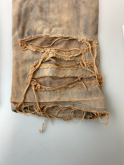 【中古品】【メンズ】 INNOCENCENYC イノセンス ニューヨーク DENIM PANT デニム パンツ メンズ ボトムス ジーパン ジーンズ リメイク ハンドメイド 153-261015-em-14-min サイズ：32 カラー：インディゴ（ライトオレンジ系） 万代Net店