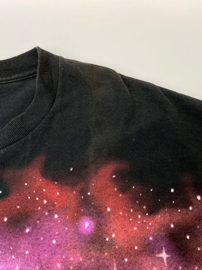 【中古品】【メンズ】 NATURAL WONDERS ナチュラル ワンダーズ WOLF PLINT S/S TEE ウルフ プリント ショートスリーブ Tシャツ 半袖 メンズ トップス 狼 146-261016-em-15-min サイズ：L カラー：ブラック 万代Net店