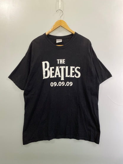 【中古品】【メンズ】 HANES ヘインズ THE BEATLES LOGO S/S TEE ザ・ビートルズ ロゴ ショートスリーブ 半袖Tシャツ メンズ トップス バンド 146-261016-em-16-min サイズ：XL カラー：ブラック 万代Net店