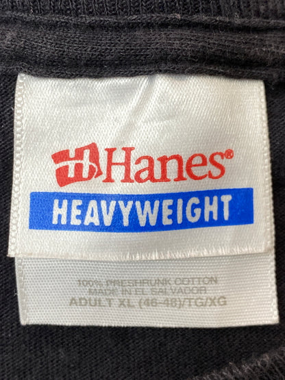 【中古品】【メンズ】 HANES ヘインズ THE BEATLES LOGO S/S TEE ザ・ビートルズ ロゴ ショートスリーブ 半袖Tシャツ メンズ トップス バンド 146-261016-em-16-min サイズ：XL カラー：ブラック 万代Net店