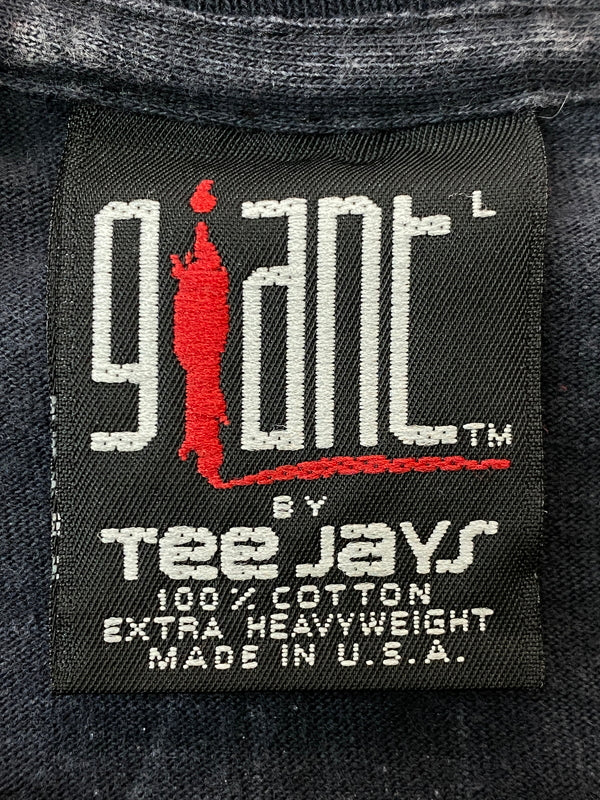 【現状渡し品】【メンズ】 GIANT ジャイアント 90S DEF LEPPARD ALL OVER PLINT S/S TEE 90年代 プリント ショートスリーブ 半袖 Tシャツ ヴィンテージ メンズ トップス バンドT ロックバンド 146-261015-em-07-min サイズ：L カラー：グレー 万代Net店