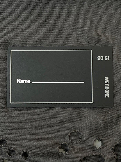 【中古品】【メンズ】 WE11DONE ウェルダン L/S TEE WD-TP6-20-001-U-CH-1 ロングスリーブ Tシャツ メンズ トップス 長袖Tシャツ ロンT 142-261016-em-12-min サイズ：L カラー：チャコール 万代Net店