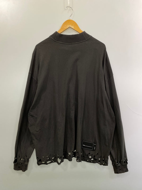 【中古品】【メンズ】 WE11DONE ウェルダン L/S TEE WD-TP6-20-001-U-CH-1 ロングスリーブ Tシャツ メンズ トップス 長袖Tシャツ ロンT 142-261016-em-12-min サイズ：L カラー：チャコール 万代Net店