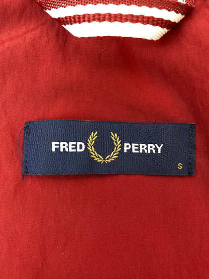 【中古品】【メンズ】 FRED PERRY フレッドペリー CRINKLE HARRINGTON JACKET クリンクル ハリントン ジャケット フルジップ メンズ ライトアウター 141-261020-em-50-min サイズ：S カラー：小豆色 万代Net店