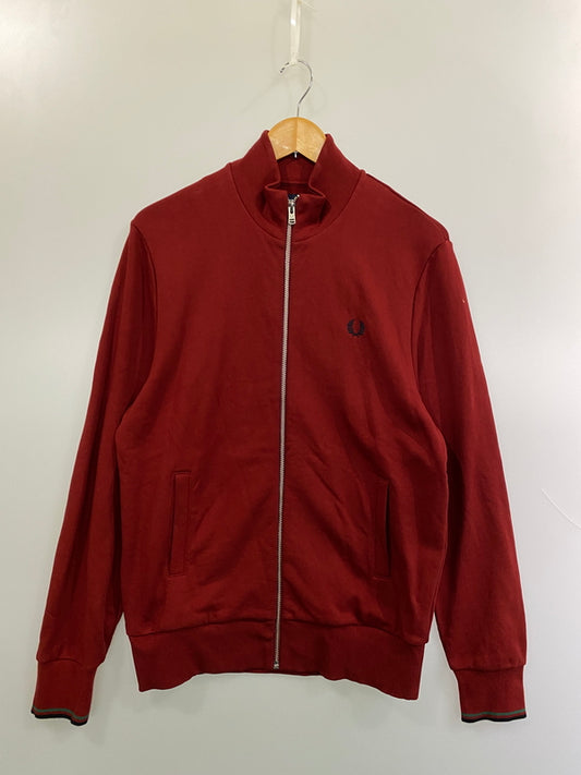 【中古品】【メンズ】 FRED PERRY フレッドペリー COLLAR STAND TRACK JACKET カラー スタンド トラック ジャケット カジュアル アウター ジャージ 141-261020-em-36-min サイズ：M カラー：ワインレッド 万代Net店