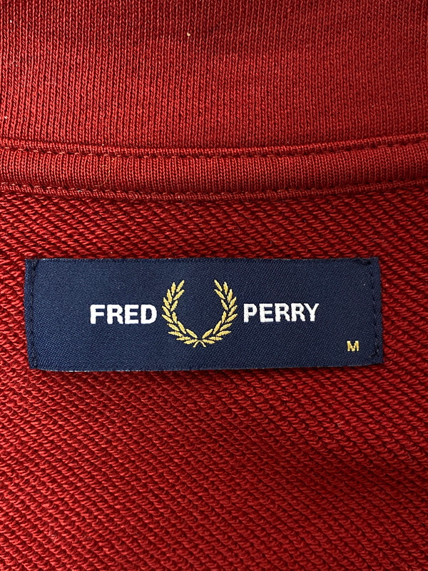 【中古品】【メンズ】 FRED PERRY フレッドペリー COLLAR STAND TRACK JACKET カラー スタンド トラック ジャケット カジュアル アウター ジャージ 141-261020-em-36-min サイズ：M カラー：ワインレッド 万代Net店