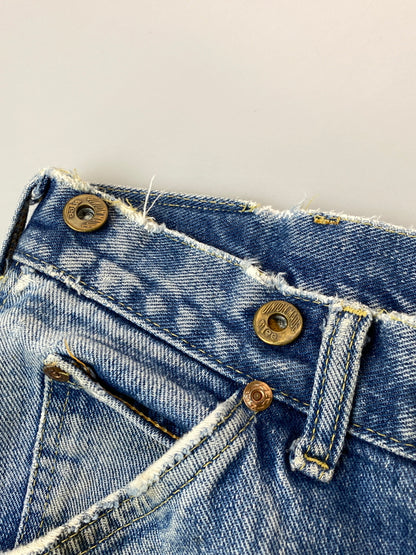 【ジャンク品】【メンズ】 LEE リー DENIM ROGGER PANTS BOSS OF THE ROAD 77 70'S デニム ロガー パンツ 70年代 ジーンズ ヴィンテージ 157-261015-em-17-min サイズ：不明（印字消え） カラー：インディゴ 万代Net店