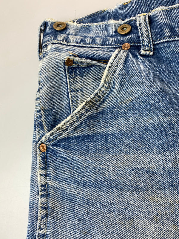 【ジャンク品】【メンズ】 LEE リー DENIM ROGGER PANTS BOSS OF THE ROAD 77 70'S デニム ロガー パンツ 70年代 ジーンズ ヴィンテージ 157-261015-em-17-min サイズ：不明（印字消え） カラー：インディゴ 万代Net店