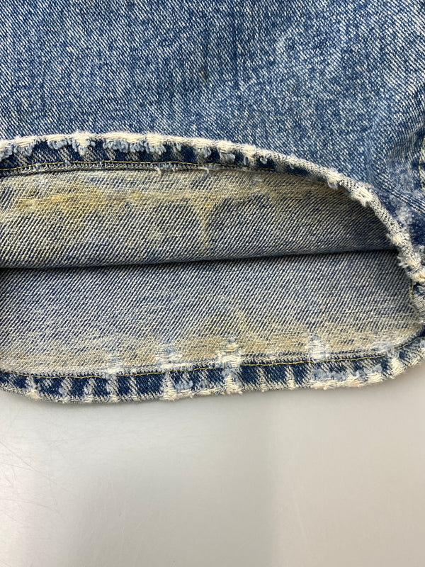 【ジャンク品】【メンズ】 LEE リー DENIM ROGGER PANTS BOSS OF THE ROAD 77 70'S デニム ロガー パンツ 70年代 ジーンズ ヴィンテージ 157-261015-em-17-min サイズ：不明（印字消え） カラー：インディゴ 万代Net店