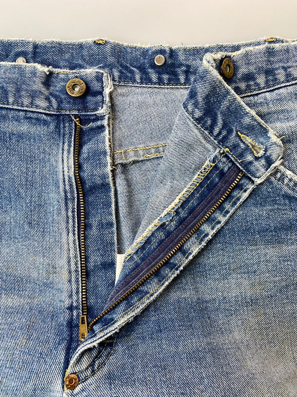【ジャンク品】【メンズ】 LEE リー DENIM ROGGER PANTS BOSS OF THE ROAD 77 70'S デニム ロガー パンツ 70年代 ジーンズ ヴィンテージ 157-261015-em-17-min サイズ：不明（印字消え） カラー：インディゴ 万代Net店