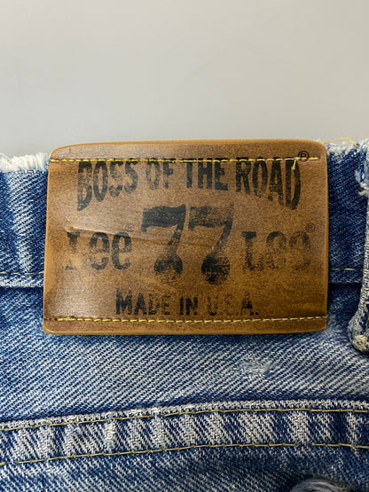 【ジャンク品】【メンズ】 LEE リー DENIM ROGGER PANTS BOSS OF THE ROAD 77 70'S デニム ロガー パンツ 70年代 ジーンズ ヴィンテージ 157-261015-em-17-min サイズ：不明（印字消え） カラー：インディゴ 万代Net店