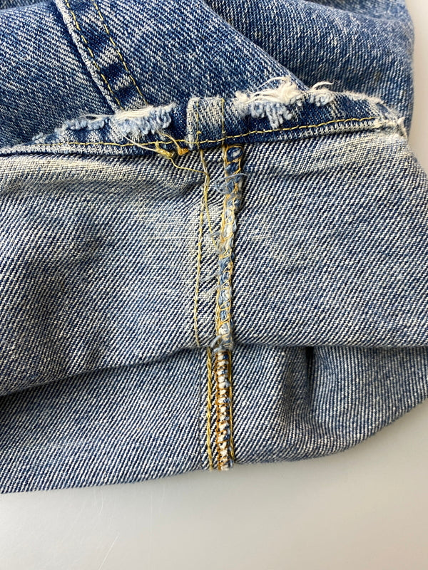 【ジャンク品】【メンズ】 LEE リー DENIM ROGGER PANTS BOSS OF THE ROAD 77 70'S デニム ロガー パンツ 70年代 ジーンズ ヴィンテージ 157-261015-em-17-min サイズ：不明（印字消え） カラー：インディゴ 万代Net店