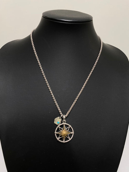 【中古品】【メンズ】 SAAD サード 太陽神ネックレス アクセサリー 192-261021-hu-25-min カラー：シルバー 万代Net店