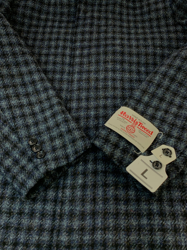 【中古品】【メンズ】 OXFORD CLASSIC オックスフォードクラシック HARRIS TWEED JACKET ハリスツイードジャケット ウール地 上着 141-261016-em-53-min サイズ：L カラー：ブルー系 万代Net店