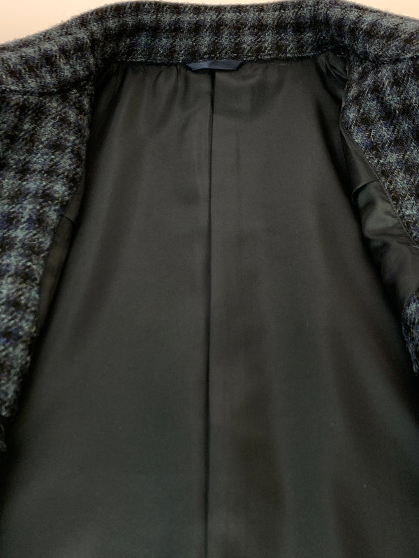 【中古品】【メンズ】 OXFORD CLASSIC オックスフォードクラシック HARRIS TWEED JACKET ハリスツイードジャケット ウール地 上着 141-261016-em-53-min サイズ：L カラー：ブルー系 万代Net店