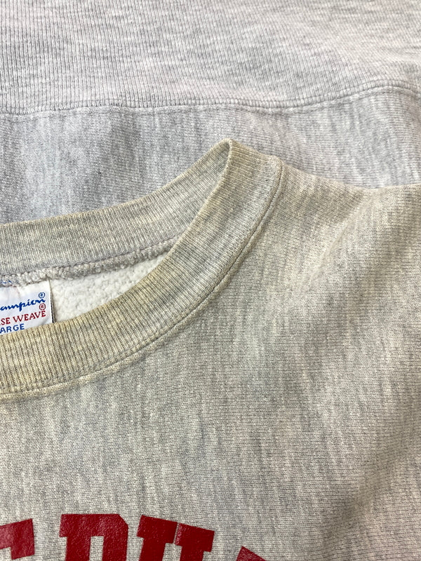 【現状渡し品】【メンズ】 CHAMPION チャンピオン 90S REVERSE WEAVE SWEATSHIRT 90年代 リバースウィーブ スウェットシャツ ヴィンテージ メンズ トップス トレーナー 146-261020-em-47-min サイズ：L カラー：ライトグレー 万代Net店