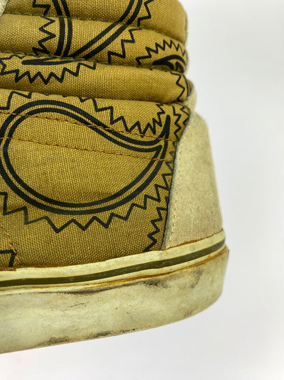 【現状渡し品】【メンズ】 STUSSY ステューシー × VANS バンズ SK8 HI スケートハイ スケハイ ハイカット スニーカー メンズ シューズ 靴 ヴァンズ 163-261018-em-38-min サイズ：不明 カラー：ベージュ / ブラウン（ペイズリー柄） 万代Net店