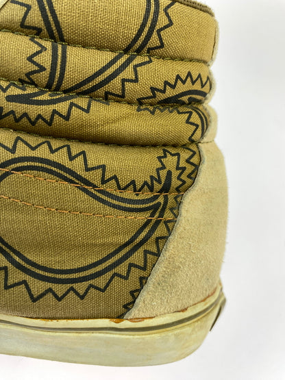 【現状渡し品】【メンズ】 STUSSY ステューシー × VANS バンズ SK8 HI スケートハイ スケハイ ハイカット スニーカー メンズ シューズ 靴 ヴァンズ 163-261018-em-38-min サイズ：不明 カラー：ベージュ / ブラウン（ペイズリー柄） 万代Net店