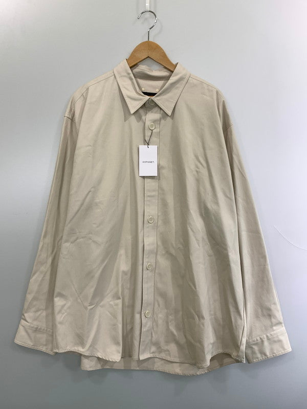 【中古品】【メンズ】 SOPHNET. ソフネット HIGH TWISTED LIGHT TWILL OVERSIZED SHIRT SOPH-240023 ハイトゥイステッド ライトツイル オーバーサイズド シャツ 142-261020-em-81-min サイズ：XL カラー：アイボリー 万代Net店