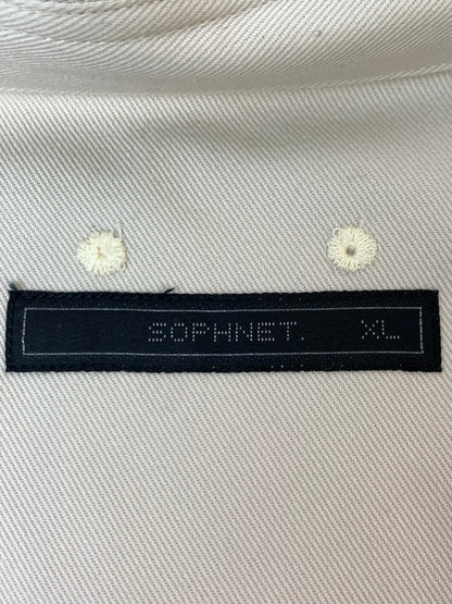 【中古品】【メンズ】 SOPHNET. ソフネット HIGH TWISTED LIGHT TWILL OVERSIZED SHIRT SOPH-240023 ハイトゥイステッド ライトツイル オーバーサイズド シャツ 142-261020-em-81-min サイズ：XL カラー：アイボリー 万代Net店