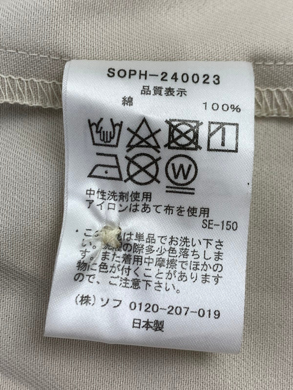 【中古品】【メンズ】 SOPHNET. ソフネット HIGH TWISTED LIGHT TWILL OVERSIZED SHIRT SOPH-240023 ハイトゥイステッド ライトツイル オーバーサイズド シャツ 142-261020-em-81-min サイズ：XL カラー：アイボリー 万代Net店